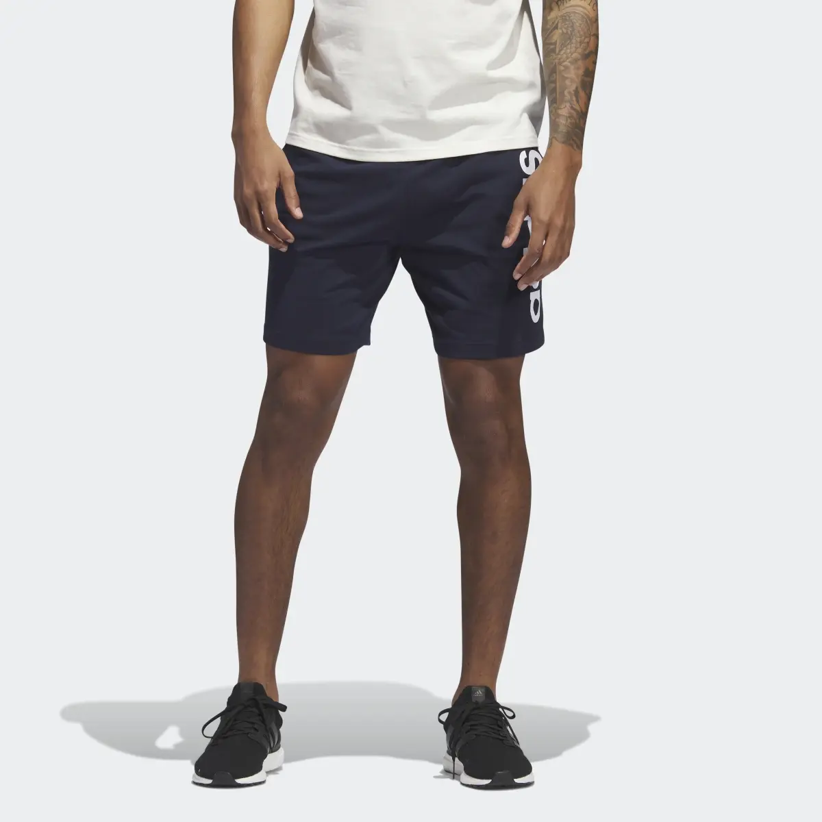 Adidas AEROREADY Essentials Single Jersey Linear Logo Shorts. 1
