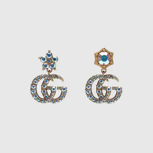 Gucci Crystal Double G earrings. 1