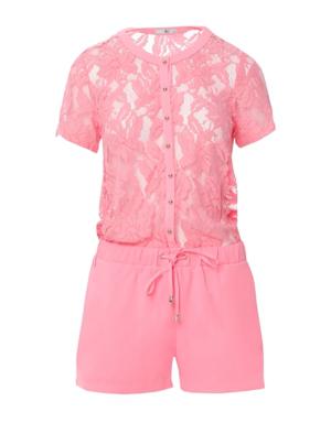Mini Pink Jumpsuit with Lace