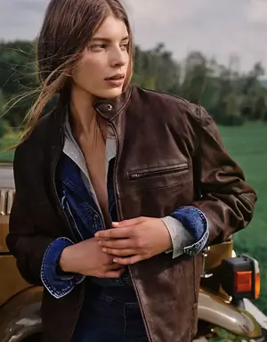Serena Leather Moto Jacket