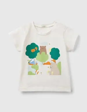 t-shirt in organic cotton with print