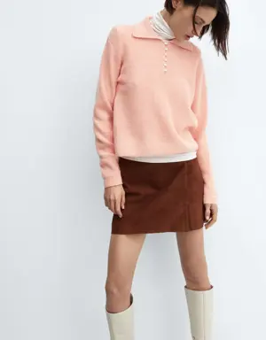 Mango Knitted polo neck sweater
