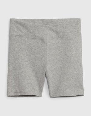 Gap Kids Organic Cotton Bike Shorts gray