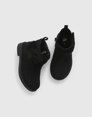 Toddler Bow Ankle Boots black