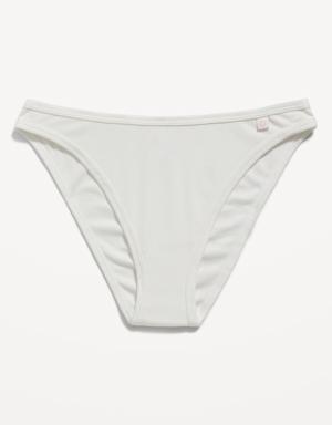 Old Navy High-Waisted French-Cut Rib-Knit Bikini Underwear white