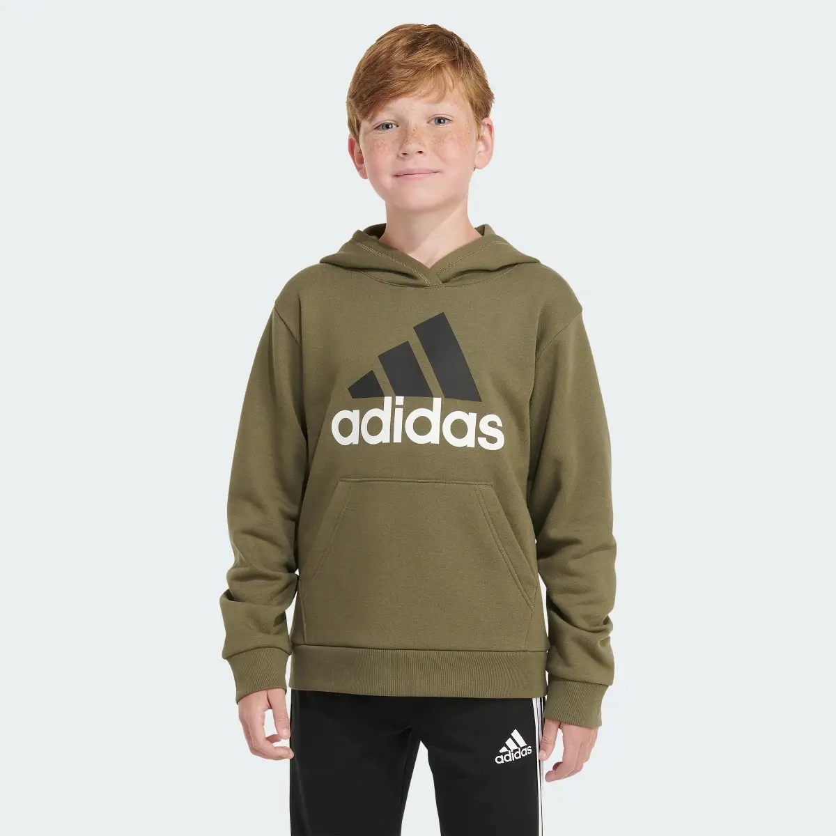 Adidas Long Sleeve Essential Fleece Hoodie. 1