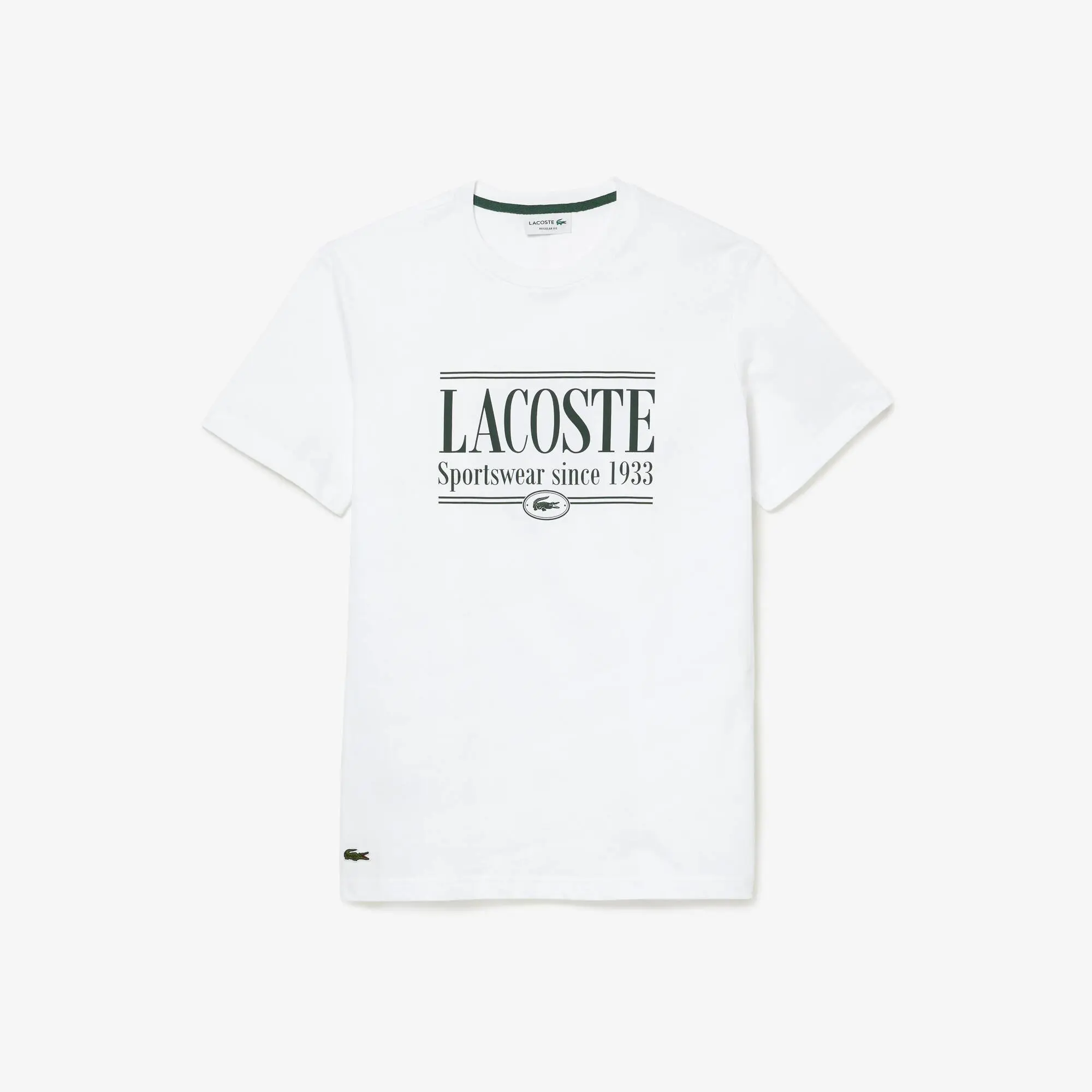 Lacoste T-shirt homme regular fit en jersey avec inscription Lacoste. 2