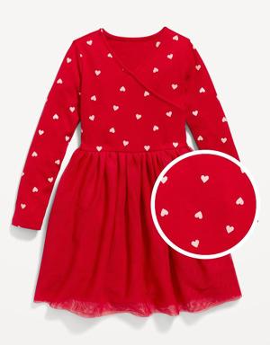 Fit & Flare Wrap-Front Tutu Dress for Toddler Girls multi