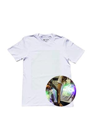 İnteraktif Parlak Beyaz Unisex Çocuk T-shirt