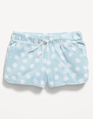 Printed Dolphin-Hem Cheer Shorts for Girls multi