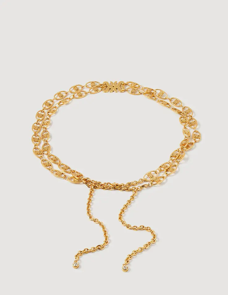 Sandro Double chain jewellery belt. 1