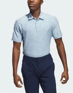 Adidas Textured Jacquard Golf Polo Shirt