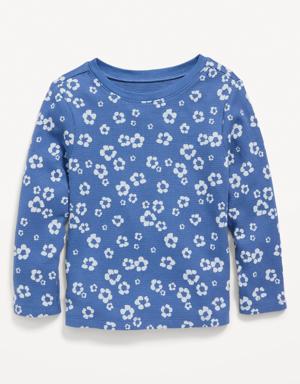 Unisex Long-Sleeve Thermal-Knit Printed T-Shirt for Toddler blue