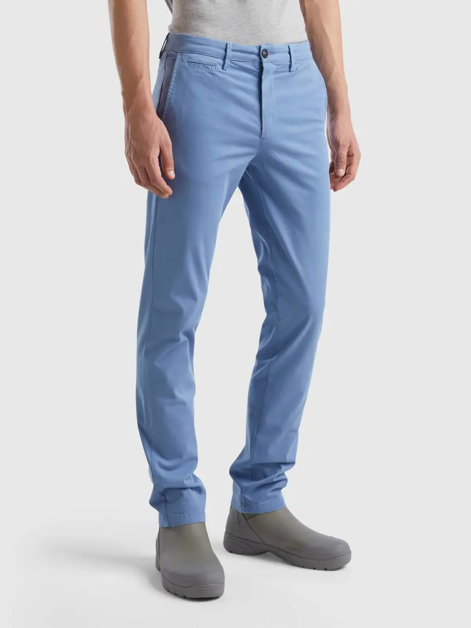 Benetton light blue slim fit chinos. 1