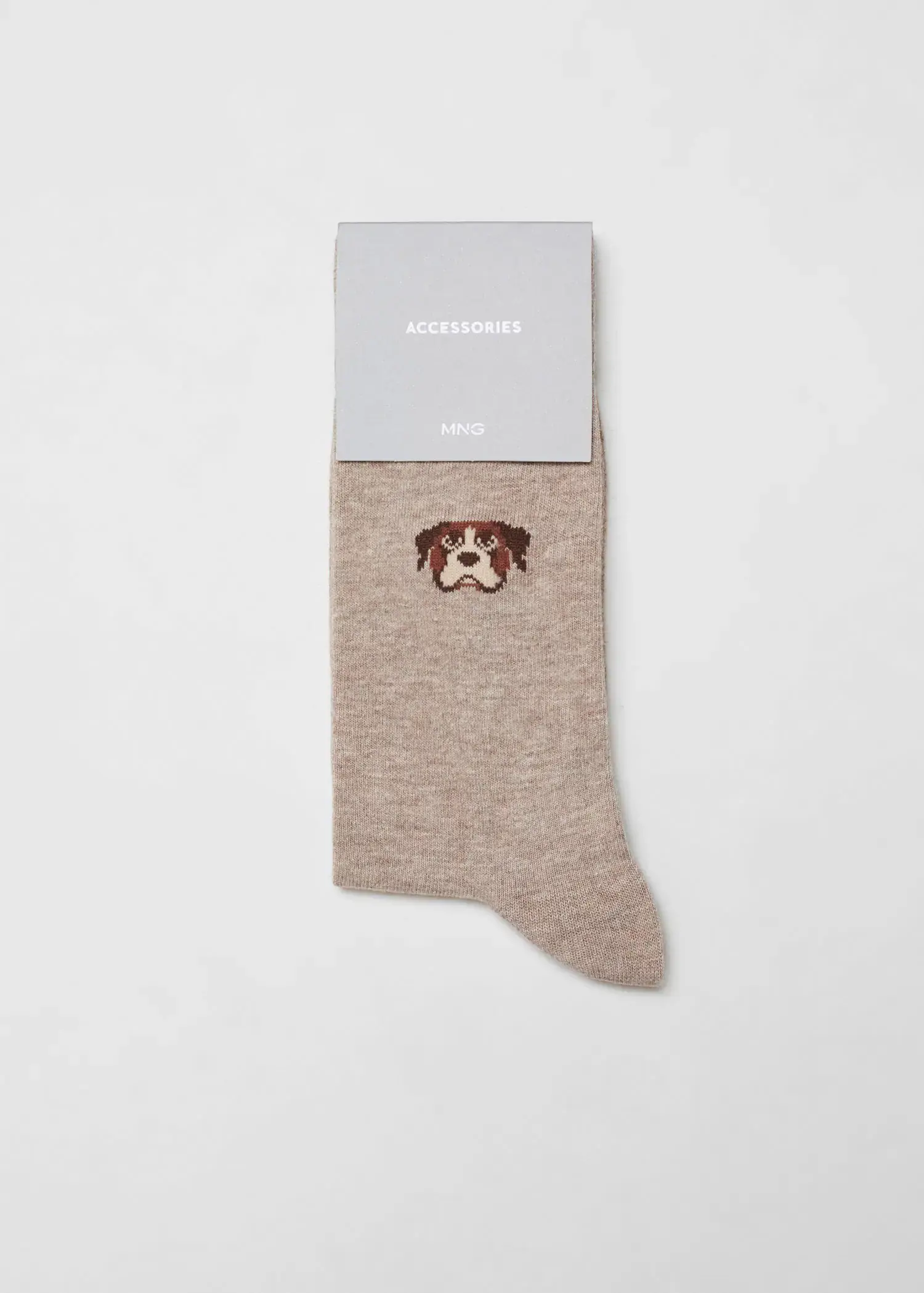 Mango Chaussettes coton broderie animal. 3