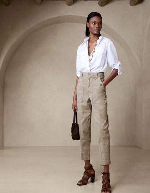 The Barrel Pant beige