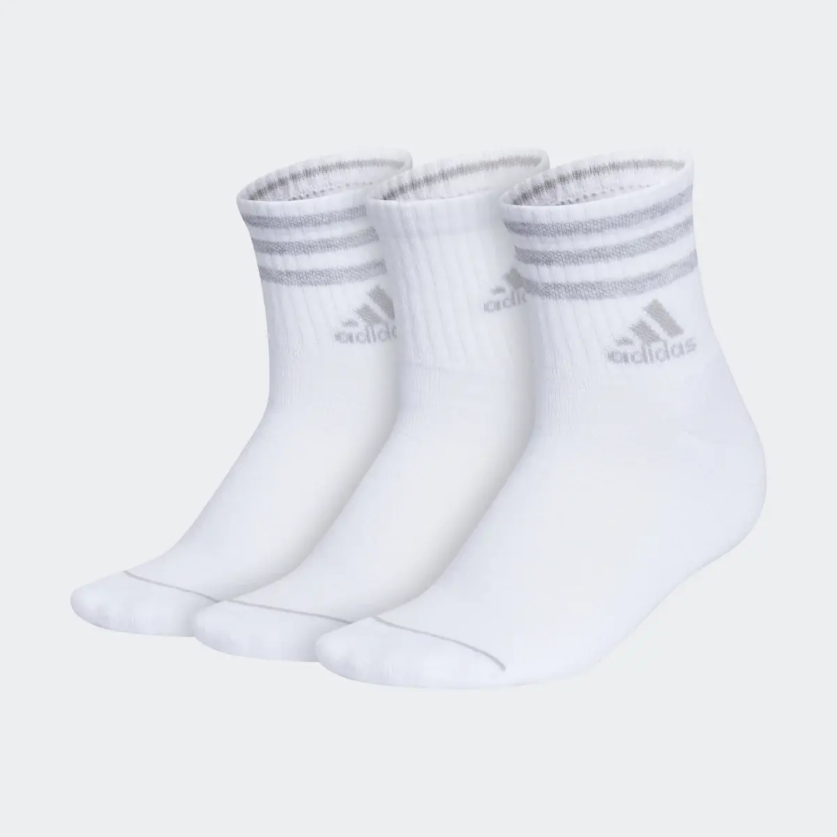 Adidas Cushioned 3-Stripes High Quarter Socks 3 Pairs. 2