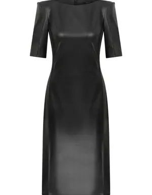 Sassy Short Sleeve Black Sheath Dress - 2 / Black