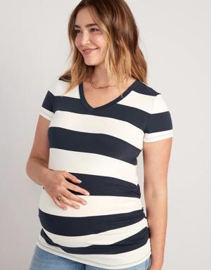 Old Navy Maternity V-Neck Side-Shirred T-Shirt blue