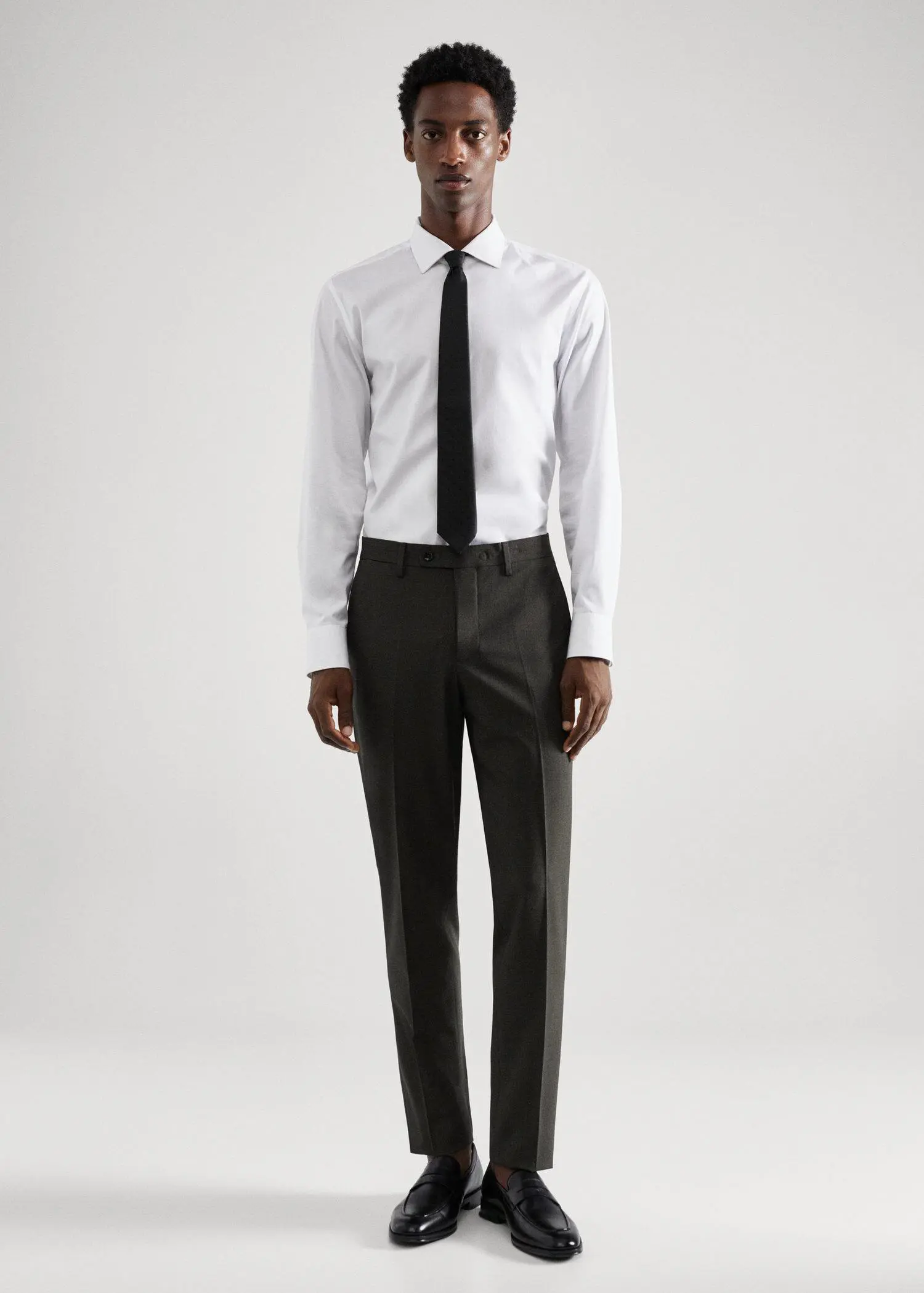 Mango Stretch fabric slim-fit printed suit pants. 1