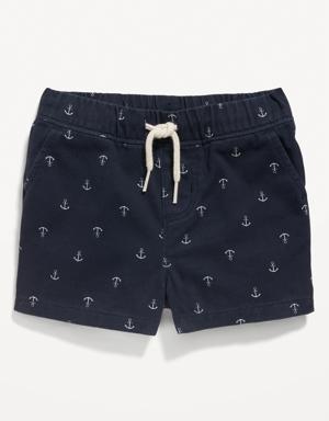 Functional-Drawstring Printed Twill Shorts for Baby multi