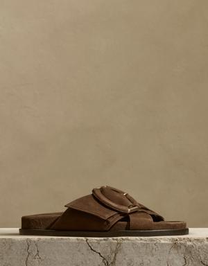 Ravello Suede Slide brown