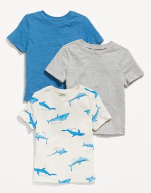 Unisex 3-Pack Short-Sleeve T-Shirt for Toddler gray