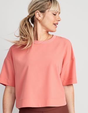 StretchTech Cropped T-Shirt for Women pink