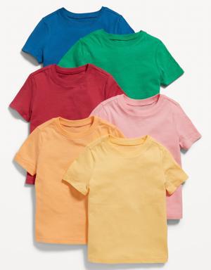 Unisex Short-Sleeve T-Shirt 6-Pack for Toddler multi