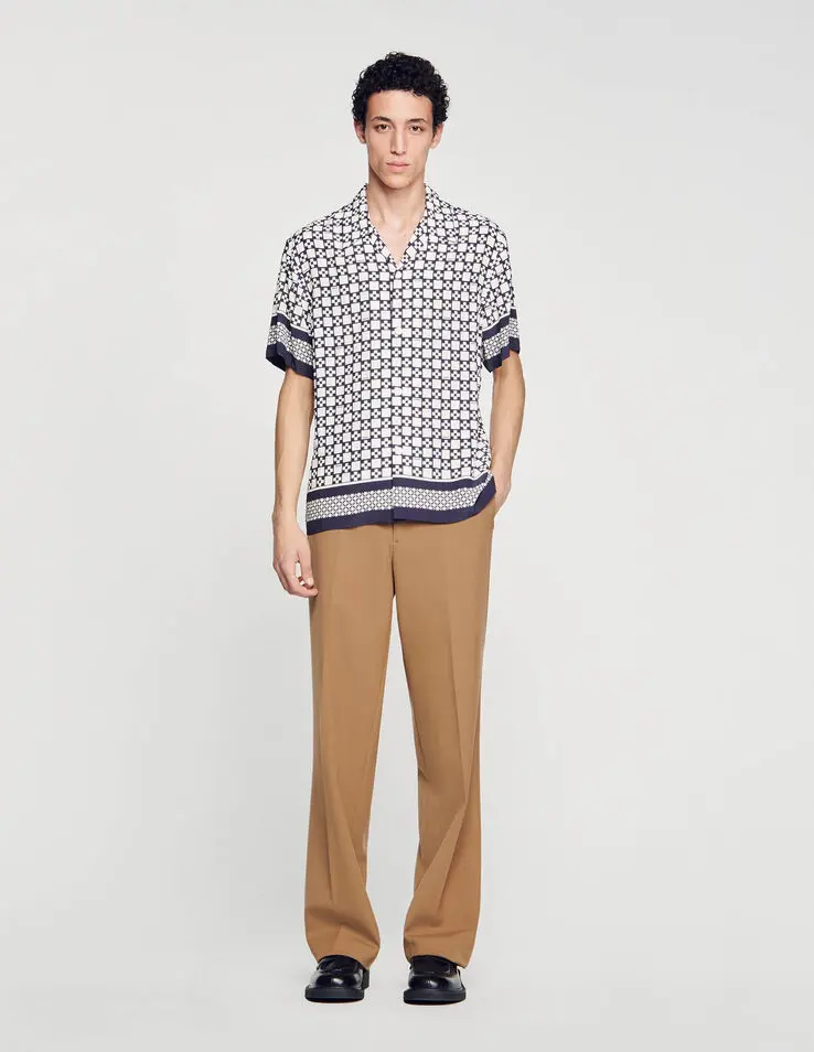 Sandro Square Cross short-sleeved shirt. 1