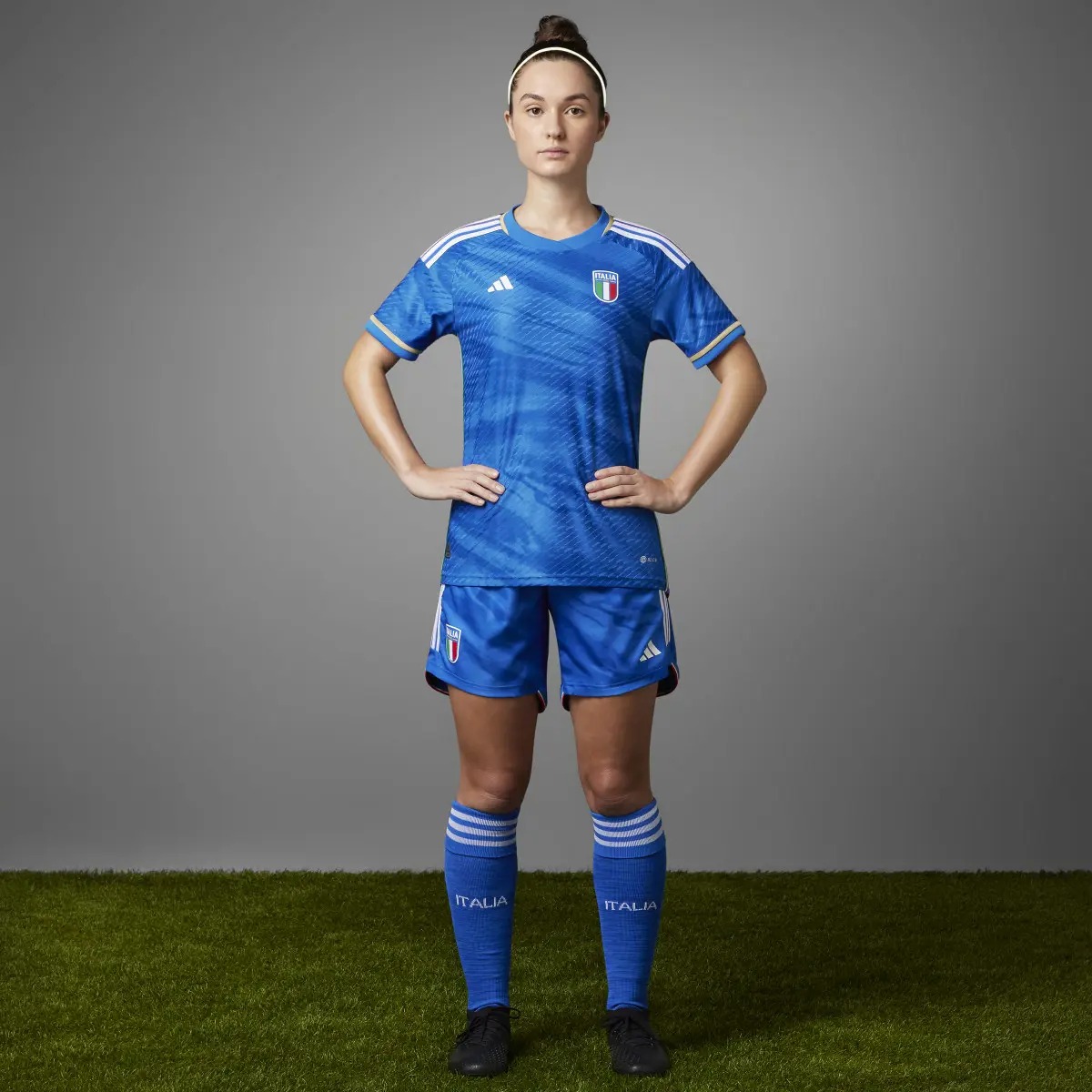 Adidas Italy Women's Team 23 Home Authentic Jersey. 2