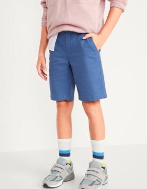 Straight Twill Shorts for Boys (At Knee) blue
