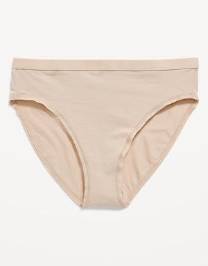 High-Rise Supima&#174 Cotton-Blend Bikini Underwear for Women