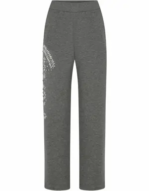 Grey Embroidered Sweatpants - Loungewear - 1 / GREY