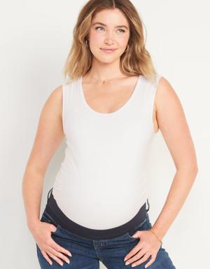 Old Navy Maternity Fitted Side-Shirred Bodysuit white