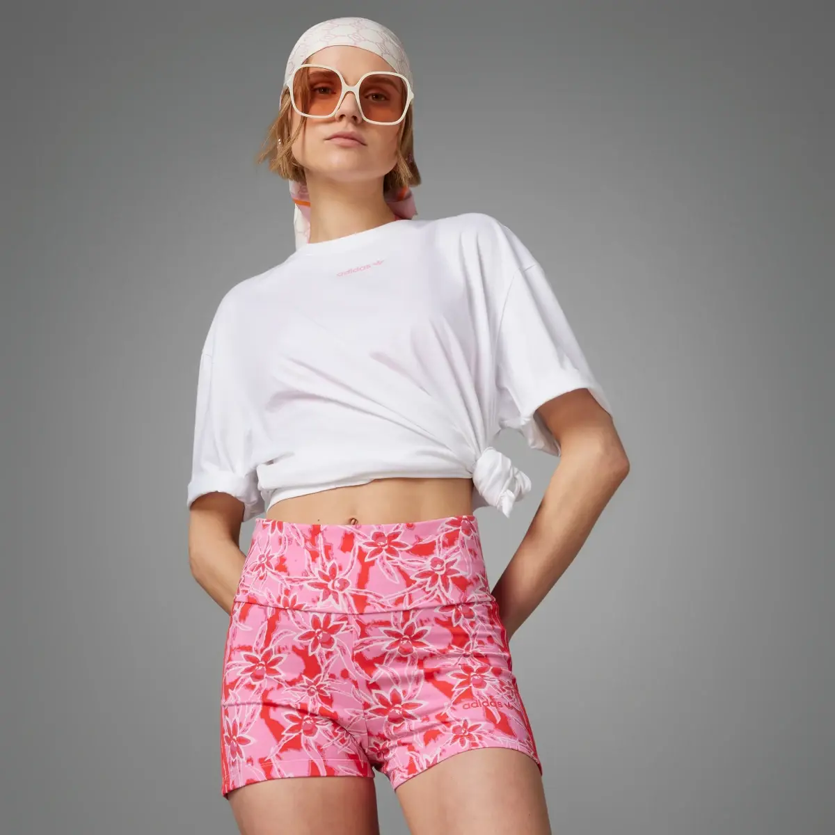 Adidas Allover Print Shorts. 1