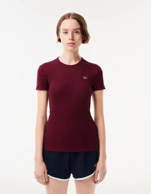 Lacoste T-shirt de algodão orgânico Lacoste Slim Fit para Mulher