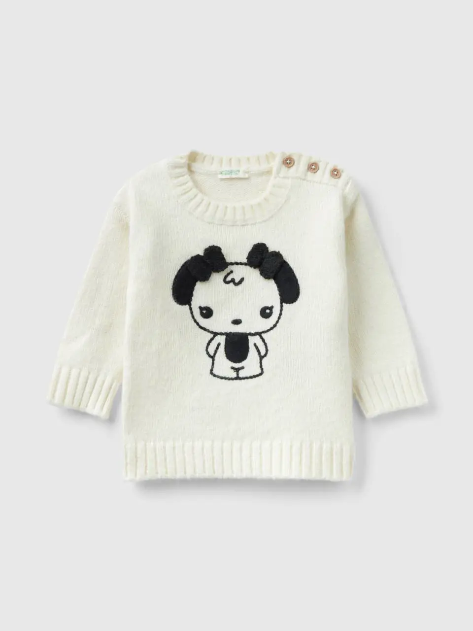 Benetton sweater with embroidery and applique. 1