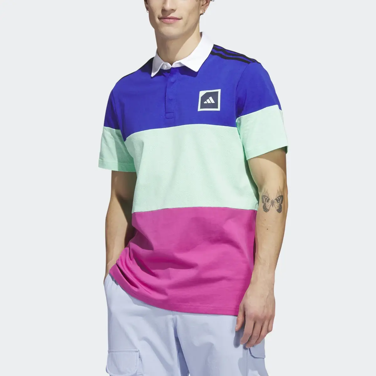 Adidas Adicross Block Golf Polo Shirt. 1