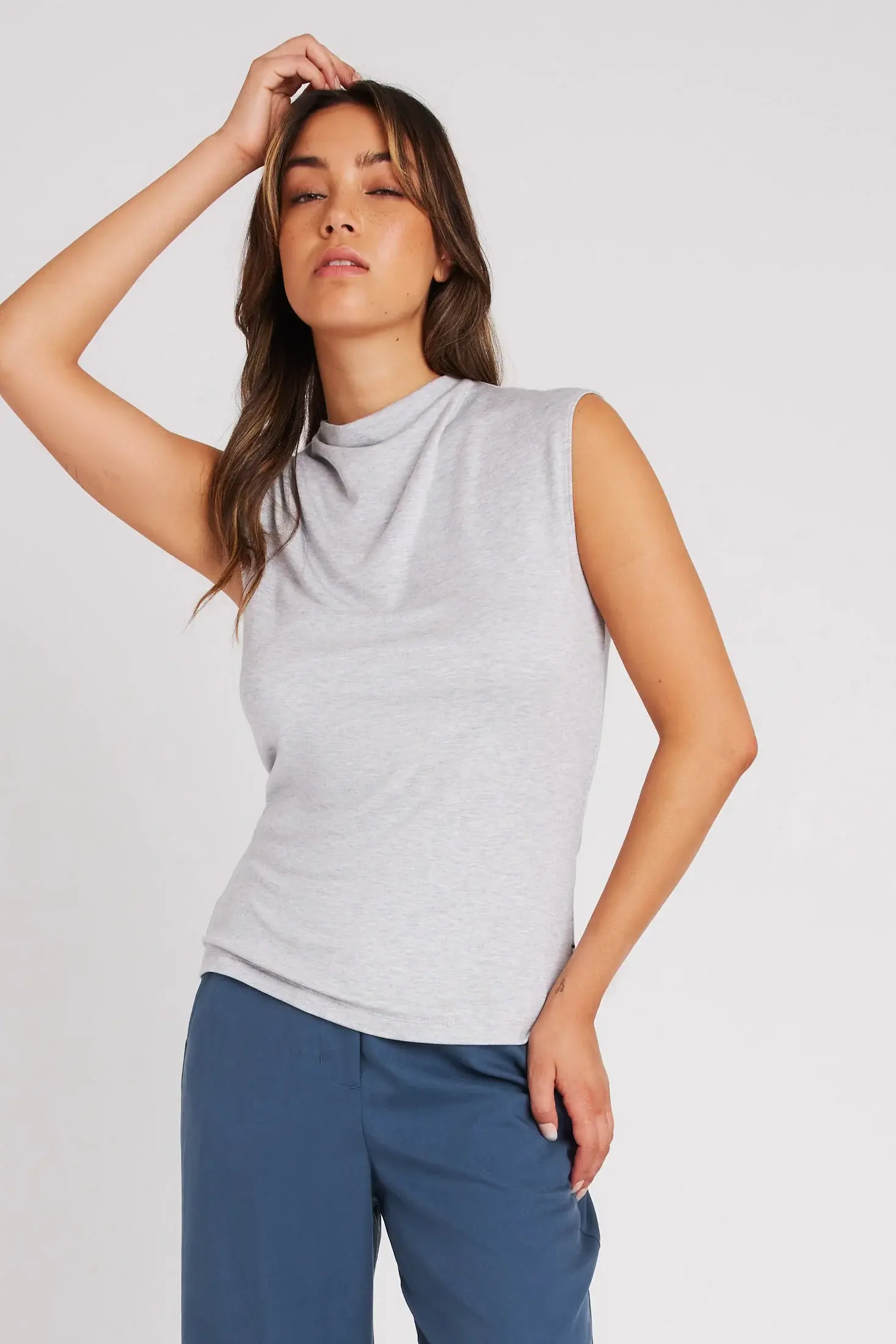 Kit And Ace Belmont Brushed Sleeveless Top. 1