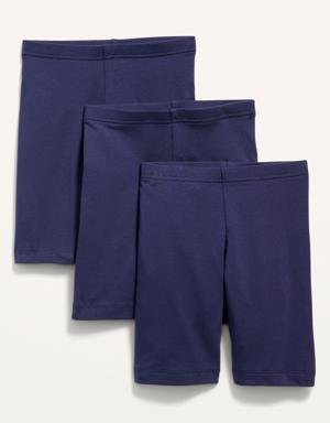 Old Navy Long Jersey Biker Shorts 3-Pack for Girls blue