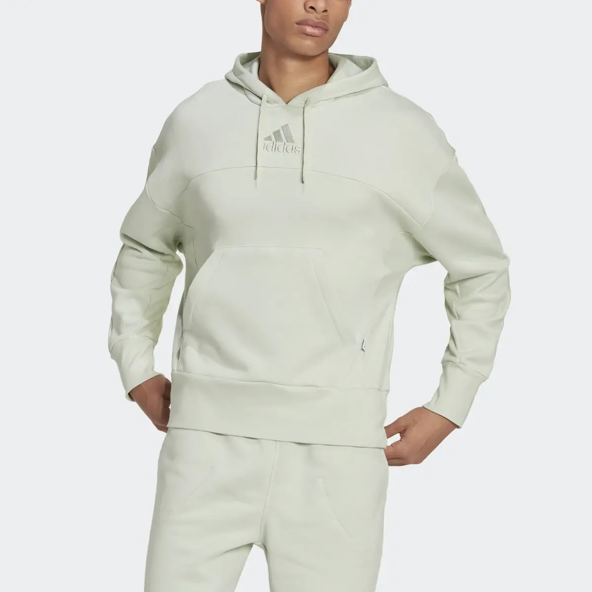 Adidas Studio Lounge Fleece Hoodie. 1