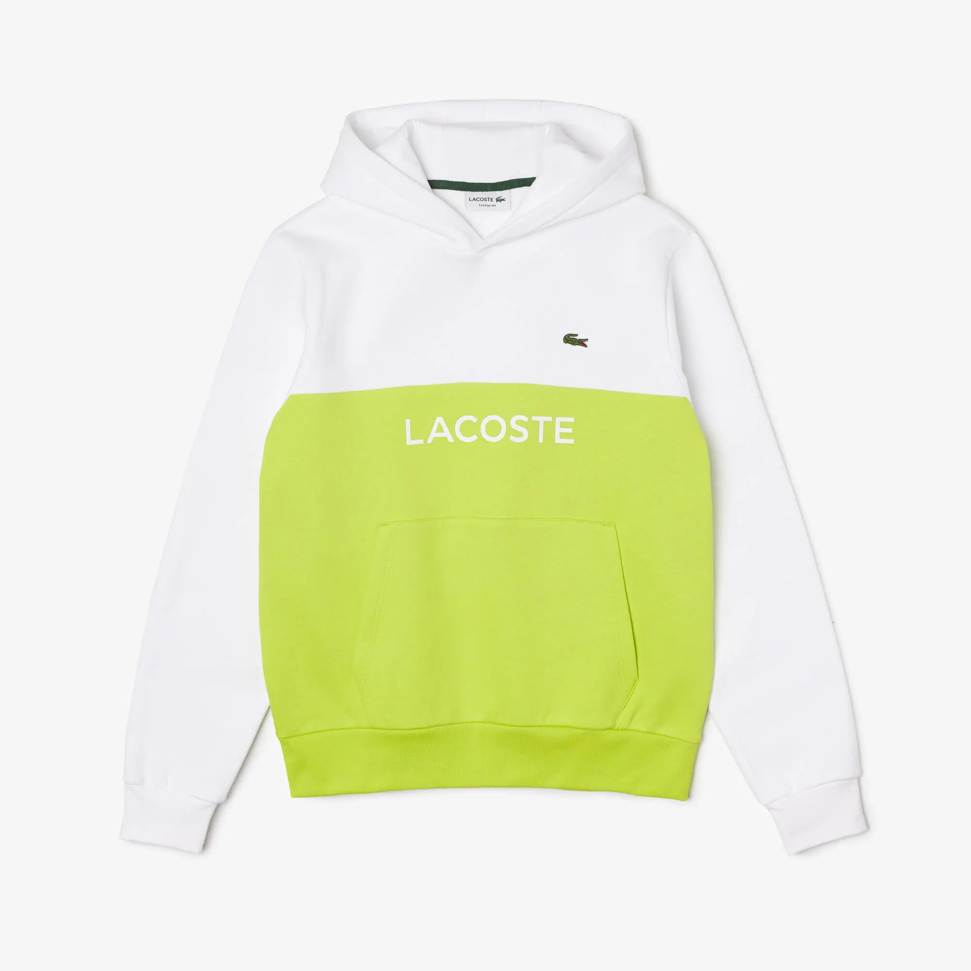 Lacoste Men’s Classic Fit Branded Colourblock Hoodie. 2