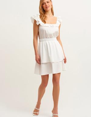 Fırfırlı Mini Elbise ( TENCEL™ )
