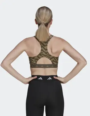 Adidas Hyperglam Techfit Medium-Support Zebra Bra. 3 Adidas Hyperglam Techfit Medium-Support Zebra Bra. 3