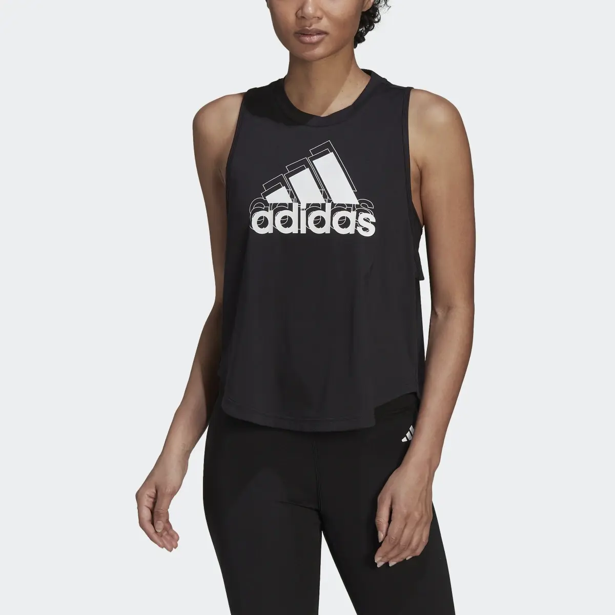 Adidas Playera sin Mangas Made for Training Logo Estampada AEROREADY Espalda Deportiva. 1