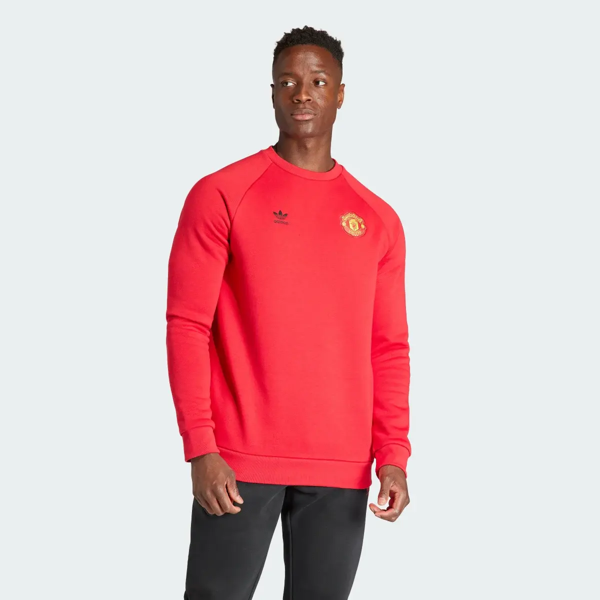 Adidas Sweat-shirt ras-du-cou Trèfle Manchester United Essentials. 2