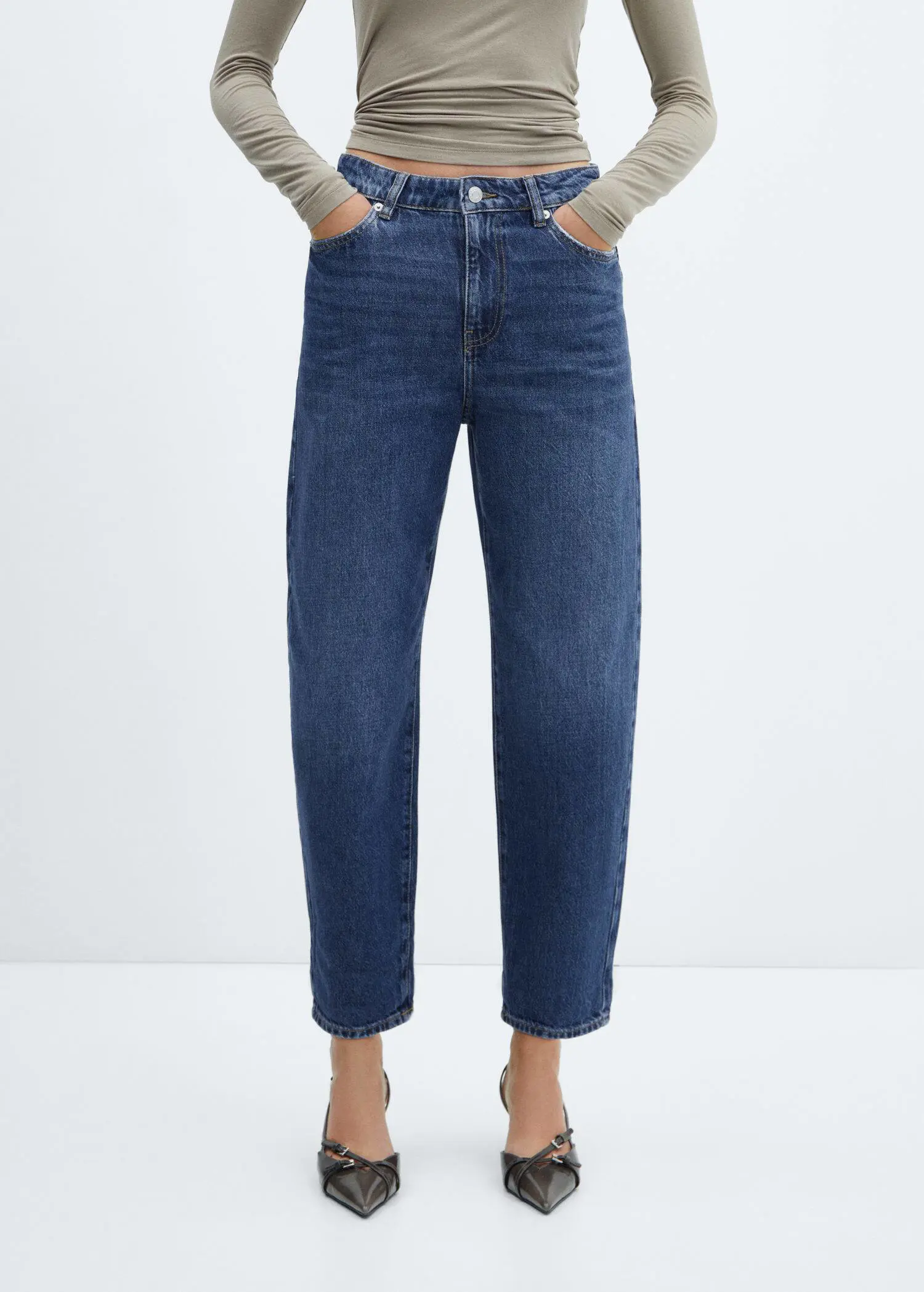 Mango Slouchy Jeans mit hohem Bund. 2