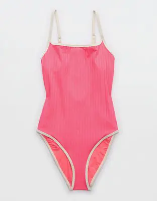 American Eagle Wide Rib Scoop One Piece Swimsuit. 1