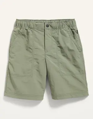 Water-Resistant Nylon Hybrid Shorts for Boys (At Knee) green